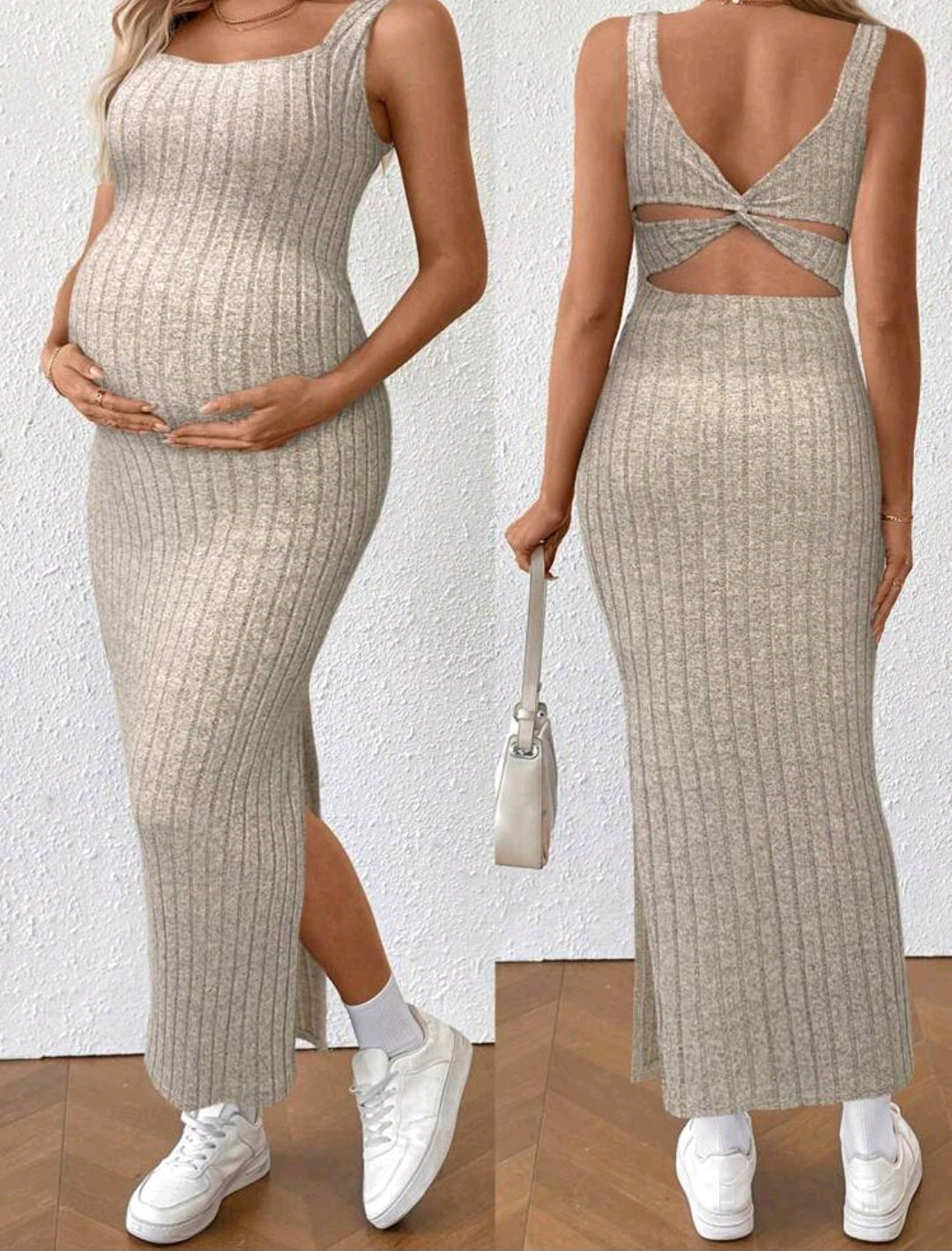 Maternity Dress Grey