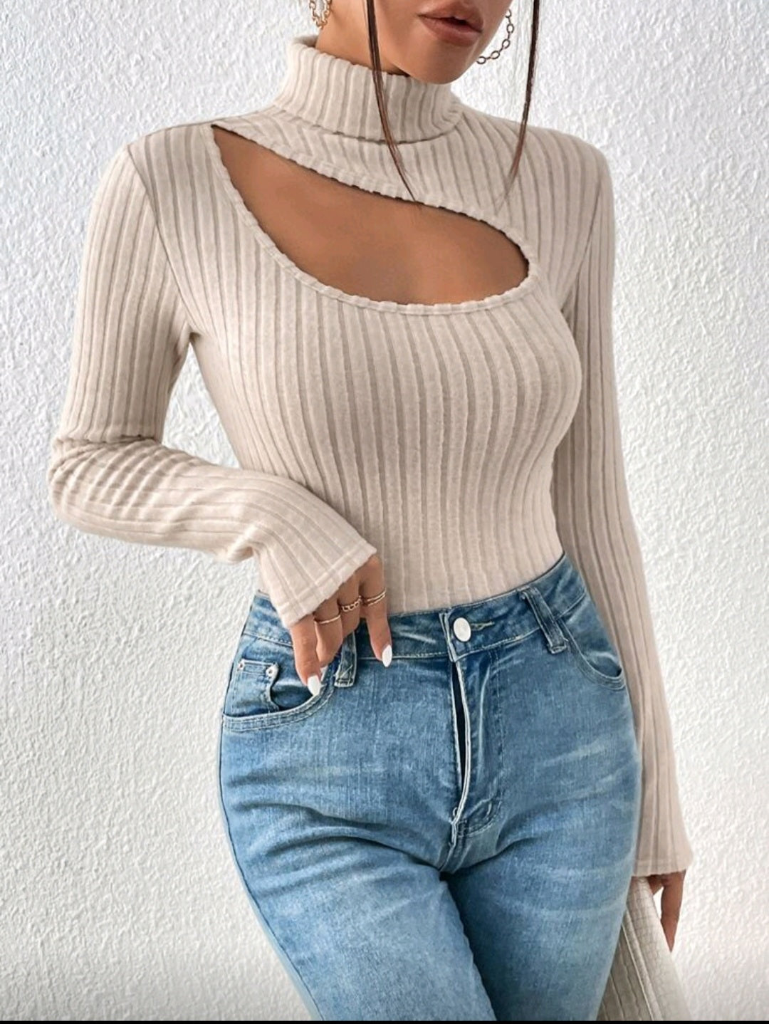 Asymmetrical Top,Apricot